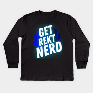 Get rekt nerd shirt Kids Long Sleeve T-Shirt